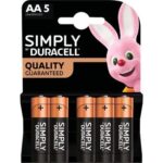 Pila stilo aa simply duracell alcalina volt 1,5 cf=pz 5