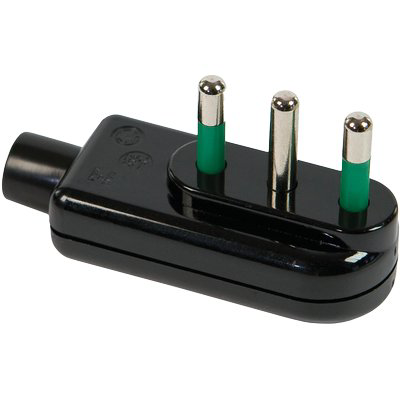 7403119.jpg Spina mobile ribassata fme nero 2p+t 16a - immagine 1
