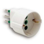 Adattatore 16a-schuko fme bianco 2p+t 16a