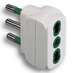 Adattatore 16a-16a bipasso fme bianco 2p+t 16a