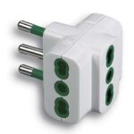 Adattatore triplo 16a-16a fme bianco 2p+t