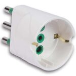 Adattatore schuko garanti bianco 2p+t 16a