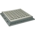 Chiusino grigliato x pozzetto derivazione plastica cm 20x20 + telaio