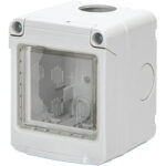 Involucro a parete + portella ip55  posti 2 mm 67x83 h.mm 65 x abm
