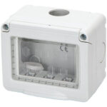 Involucro a parete + portella ip55  posti 3 mm 101x83 h.mm 65 x abm
