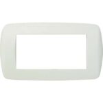 Placca coprifrutti millenium marlanvil bianco posti 4 mm 150x83