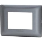 Placca coprifrutti abm grigio scuro posti 3 mm 120x85