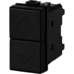 Pulsante unipolare doppio abm nero volt 250 a 16