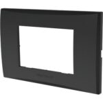 Placca coprifrutti avp nero posti 3 mm 120x85