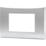 Placca coprifrutti avp argento posti 3 mm 120x85