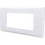 Placca coprifrutti avp bianco posti 4 mm 140x85