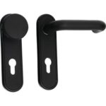 Maniglia antipanico 07070.24 cisa maniglia + pomo fisso nero cf=pz 2
