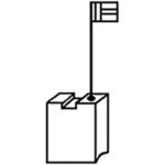 Carboncino bosch z0140 porta  grafite mm 6,3x12,5 h.mm 22 cf=pz 2