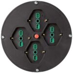 Disco prese x avvolgicavo fme mm 145 2p+t 16a bipasso schuko x4
