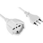 Prolunga lineare 46126 electraline bianco 2p+t 16a bipasso schuko n??xmmq 3x1.5 mt 10
