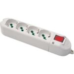 Multipresa - cavo bipasso + schuko + int.lum fme bianco posti 4 2p+t 16a