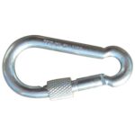 Moschettone sicurezza a vite zincato mm 10 l.mm 100