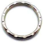 Anello portachiave goffrato self acciaio nichelato mm 25 cf=pz 2
