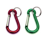 Portachiave moschettone a pera + anello pronty alluminio mix colori cf=pz 2 mm 50