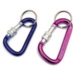 Moschettone portachiave a pera + vite chiusura alluminio mix colori mm 70