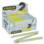 Doppiometro legno stanley bianco/giallo decimetri rossi mt 2 0-35-458