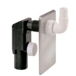Sifone pp lavatrice ad incasso pp bianco/piastra inox mm 40