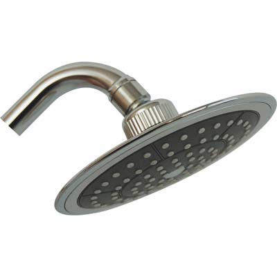 7709220.jpg Soffione doccia + snodo round abs cromato 1/2f mm 150 - immagine 1