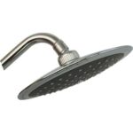 Soffione doccia + snodo round abs cromato 1/2f mm 200