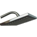 Soffione doccia + snodo quadro abs cromato 1/2f mm 200x200