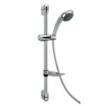 Saliscendi doccetta 3 getti jet abs cromato tubo mm 25 + flex cm 150 + d.mm 80