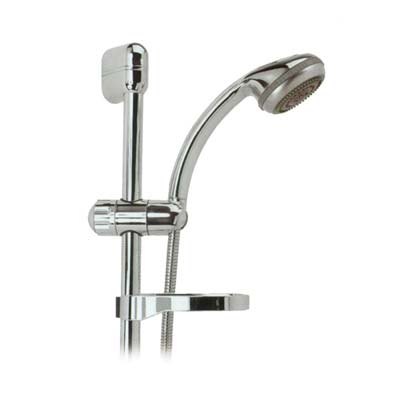 7709510.jpg Saliscendi doccetta 5 getti jet abs cromato tubo mm 25 + flex cm 150 + d.mm 90 - immagine 1