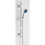 Saliscendi doccetta 3 getti geranio effe abs cromato tubo mm 19 + flex cm 150 + d.mm 74