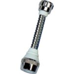 Doccetta aeratore prolungata spirale ottone cromo cm 15 f22x1