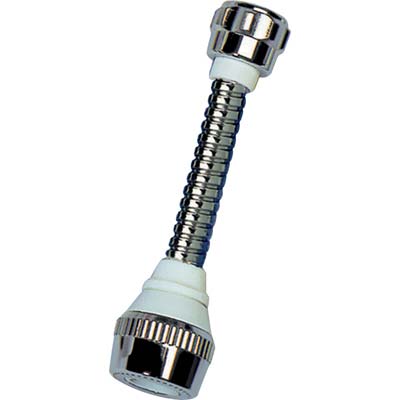 7710013.jpg Doccetta aeratore prolungata spirale ottone cromo cm 15 f22x1 - immagine 1