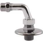 Curvetta sottolavabo ottone cromato 1/2xmm 10 + rosetta