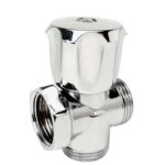 Rubinetto a vite 3 vie x lavatrice 255 itap ottone cromato 1/2mx3/4m