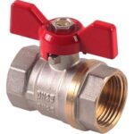 Valvola sfera ff farfalla stars  ottone nichelato 1/2"f
