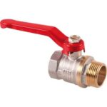 Valvola sfera mf leva stars ottone nichelato 1"mf
