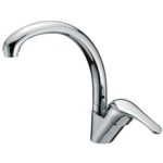 Miscelatore lavello canna alta crolla ottone cromato