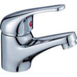 Miscelatore lavabo sirio h23 crolla ottone cromato + piletta 1"1/4