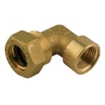 Gomito stringitubo filetto femmina x rame ottone mm 10x1/2f
