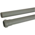 Tubo scarico idrico ad innesto 1 bicchiere pp grigio mm 90 cm 100