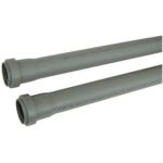 Tubo scarico idrico ad innesto 2 bicchieri pp grigio mm 90 cm 100