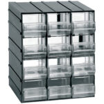 Cassettiera portaminuteria variobox cassetti 12 mm 192x148 h.mm 230