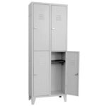 Armadio multispogliatoio montato prometal vern grigio posti 4 h.mm 1795 mm  680x350
