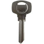 Chiave piatta yale 1006 dx 6 perni originale ottone nichelato