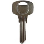 Chiave piatta yale 1008 dx 5 perni originale ottone nichelato