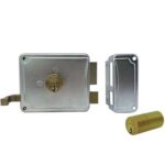 Serratura legno applicare p27 facchinetti zincata c.tondo fisso m2+scr sx e.mm 70