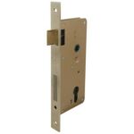 Serratura legno infilare 200 iseo b.q ottonato f.mm 22 f.sagom m2+scr+q8 e.mm 30