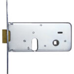 Serratura metallo infilare 710 iseo b.q zinc f.mm 16 c.ovale m2+scr h.mm 64 e.mm 60
